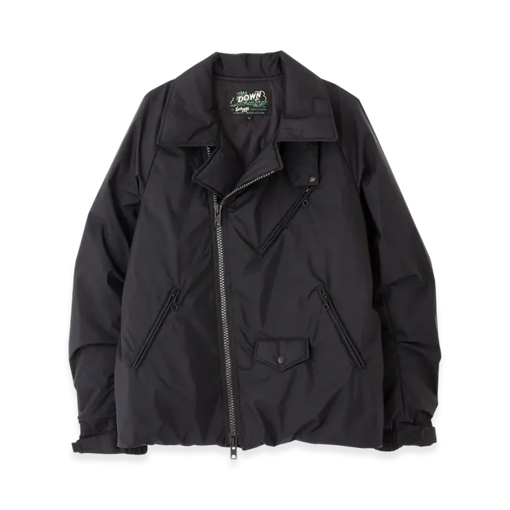 Schott x NANGA Aurora Double Breast Down Jacket "Black"