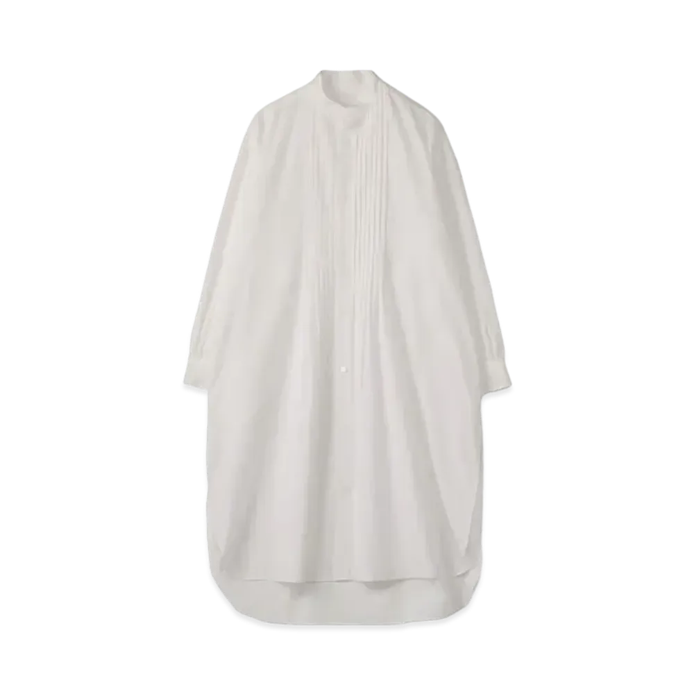 Yohji Yamamoto Y's 100/2 BROAD PIN TUCK BLOUSE "White"