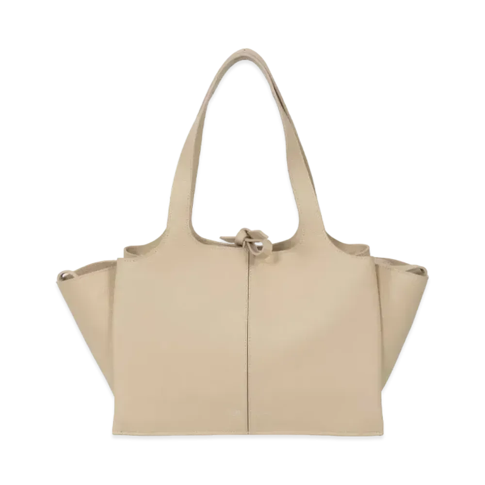CELINE Tri-fold Shoulder Bag "Beige"