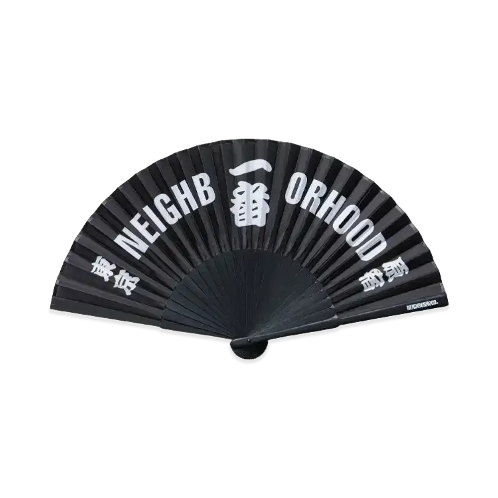 NEIGHBORHOOD x ODORIBA SS26 Folding Fan "Black"