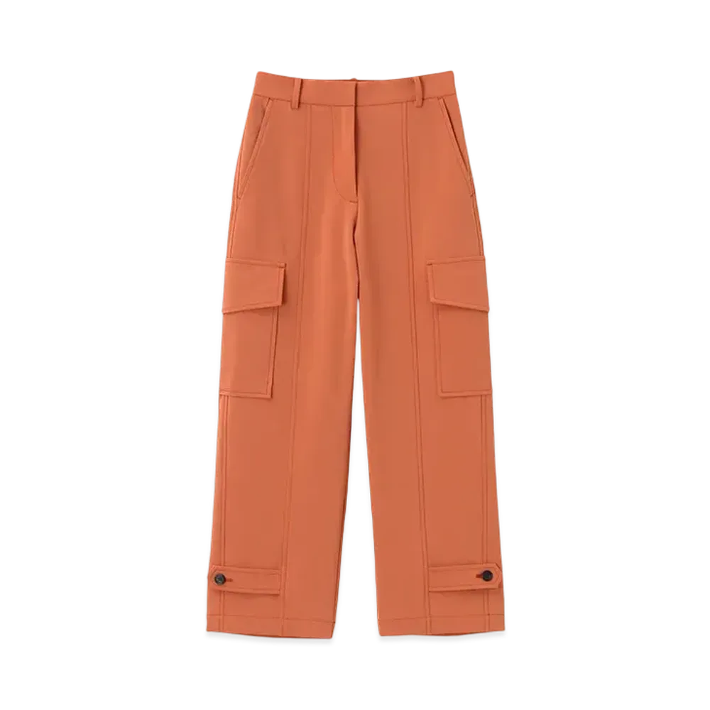 Paul Smith Women's Poly Cargo Pants "Orange"