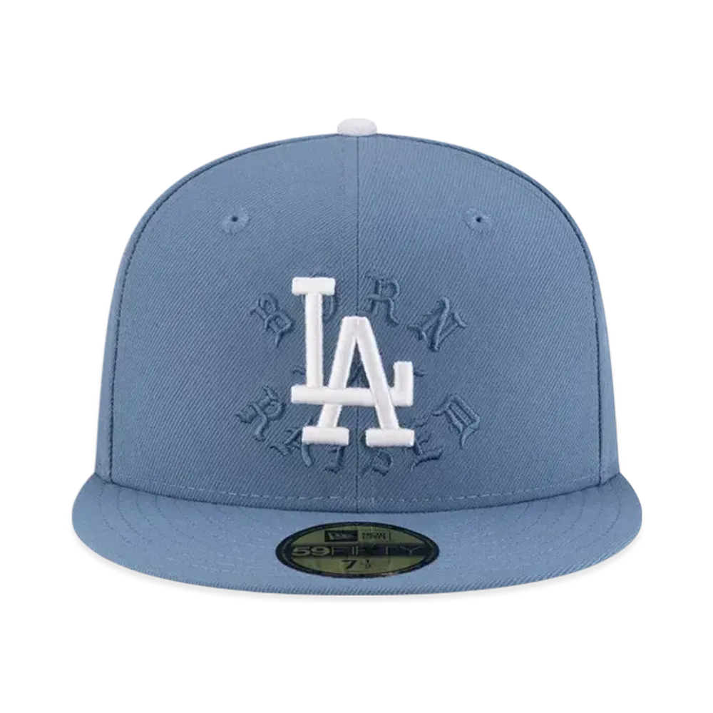 BORN X RAISED x NEW ERA x Dodgers 2024 World Series Fitted "Slate Blue"