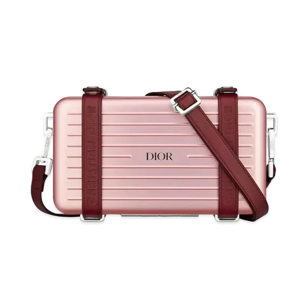 Dior And Rimowa Personal Clutch Bag Aluminum "Rose"