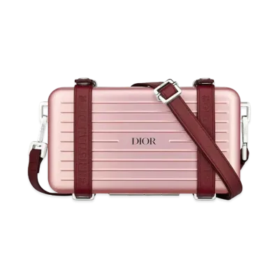 Dior And Rimowa Personal Clutch Bag Aluminum "Rose"