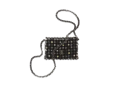 CHANEL Mini Evening Bag Stras & Costume Pearl "Black/Ruthenium/Silver/Gold"