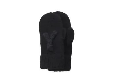 Yohji Yamamoto 1/3 W EMBROIDERED KNIT GLOVE "Black"