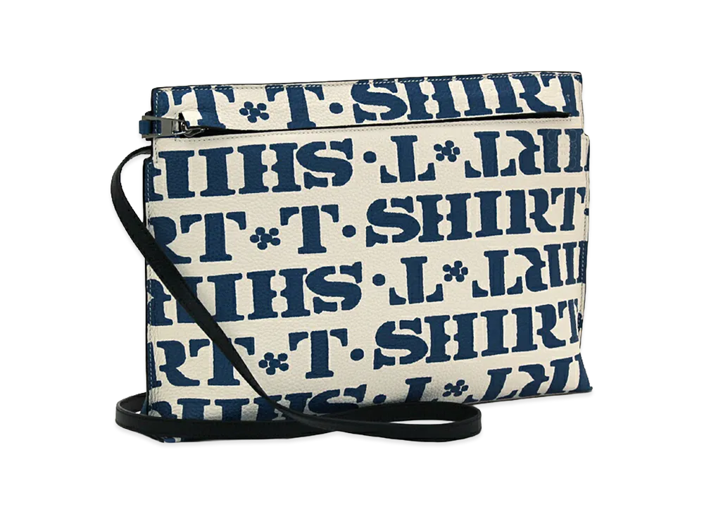 LOEWE Women's Shoulder Bag T Pouch T-Shirt Bag "Soft White/Blue"