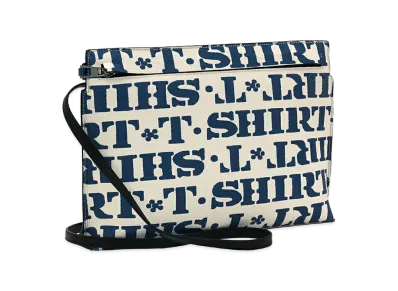 LOEWE Women's Shoulder Bag T Pouch T-Shirt Bag "Soft White/Blue"