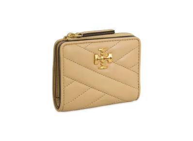TORY BURCH Kira Chevron Bi-Fold Wallet "Desert Dune"