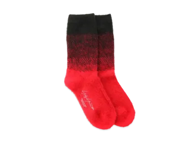 Yohji Yamamoto TAM YARN/RAISED GRADATION SOCKS "Black"