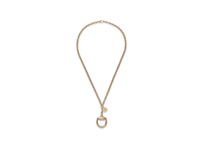 GUCCI Horsebit Necklace with Pendant