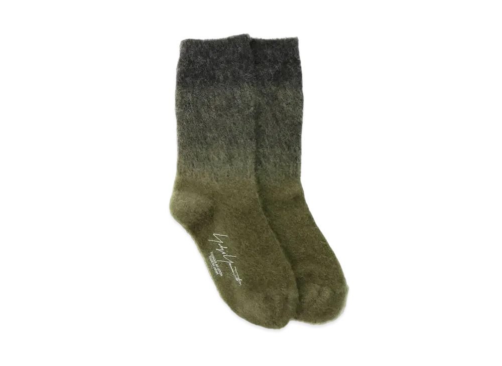 Yohji Yamamoto TAM YARN/RAISED GRADATION SOCKS "Grey"