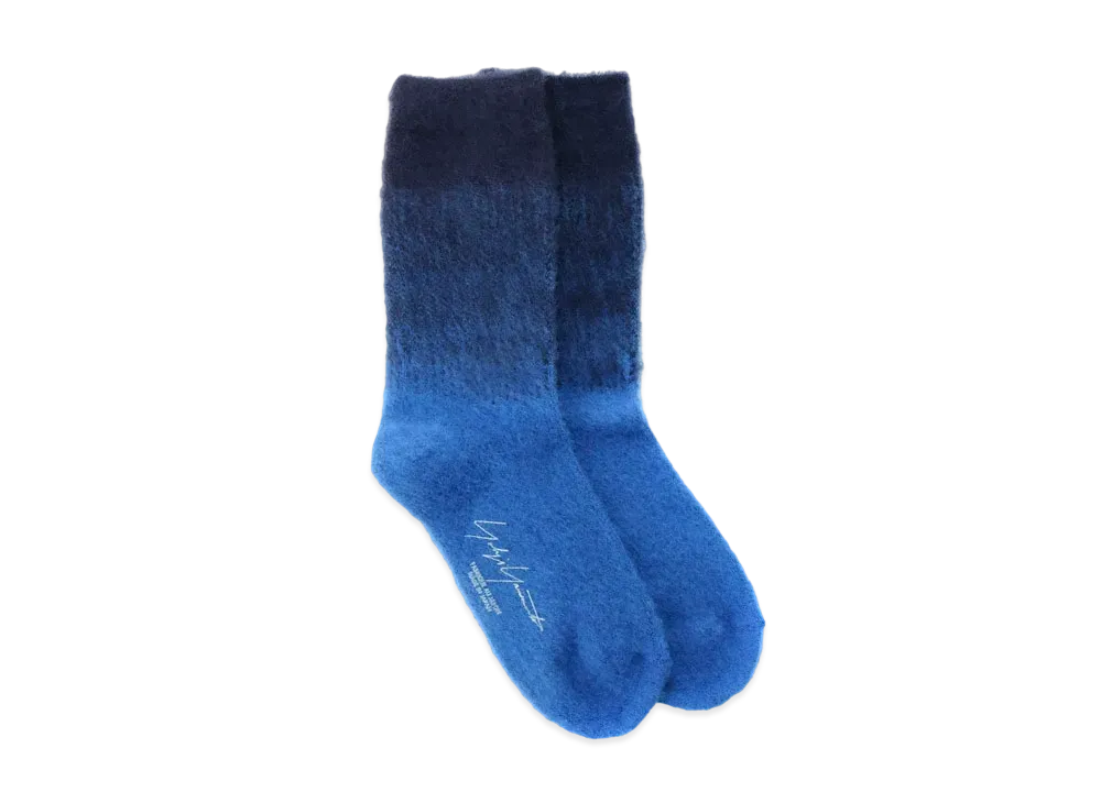 Yohji Yamamoto TAM YARN/RAISED GRADATION SOCKS "Navy"