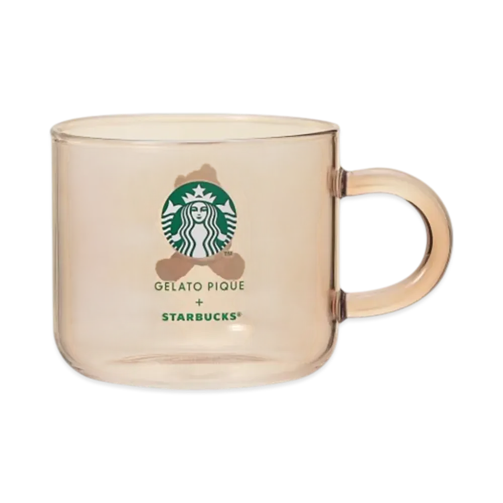 STARBUCKS x GELATO PIQUE Glass Mug 355ml "Mocha Beige"