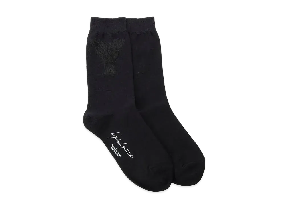 Yohji Yamamoto C/AC/TAM YARN Y SOCKS "Black"