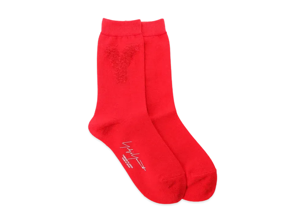 Yohji Yamamoto C/AC/TAM YARN Y SOCKS "Red"