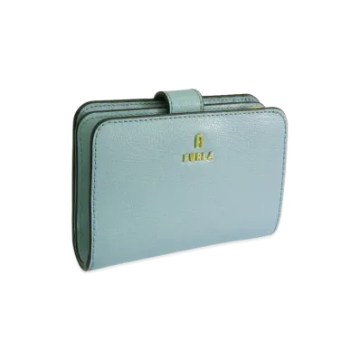 FURLA Camelia M Compact Wallet Z/W Bifold "Blue"