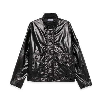 Stone Island 1200001 Mussola Gommata-TC Comfort Fit Water and Wind Resistant Shirt Jacket - 25SS "Black"
