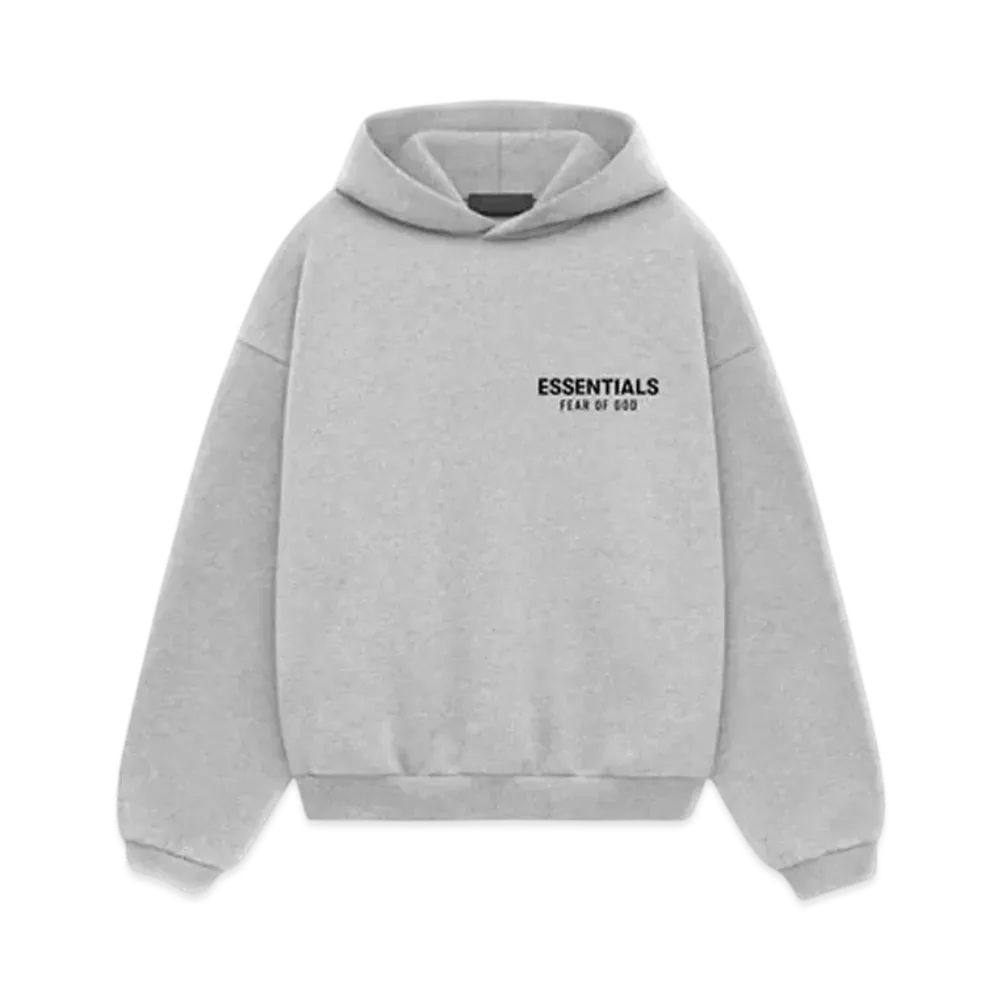 FEAR OF GOD Essentials Kid's Fleece Hoodie "Light Heather Gray"
