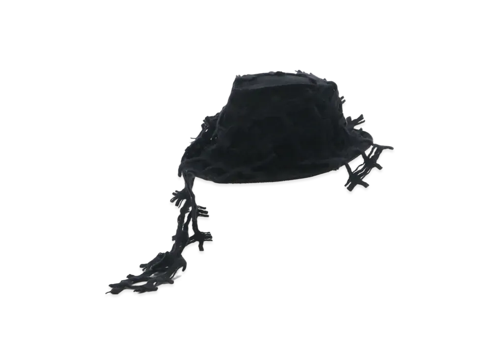 Yohji Yamamoto 1/14 CARDED WOOL TWILL TRIMMING HAT B "Black"