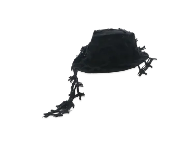 Yohji Yamamoto 1/14 CARDED WOOL TWILL TRIMMING HAT B "Black"