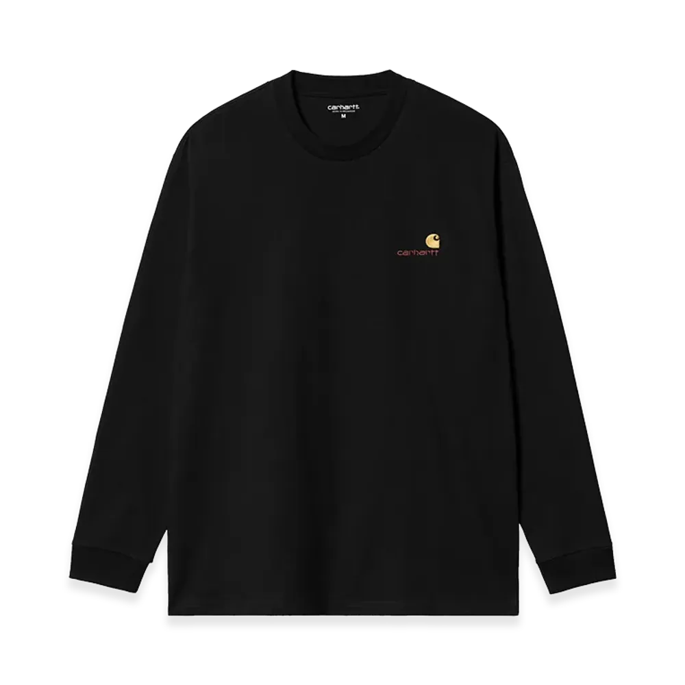 Carhartt WIP L/S American Script T-Shirt "Black"