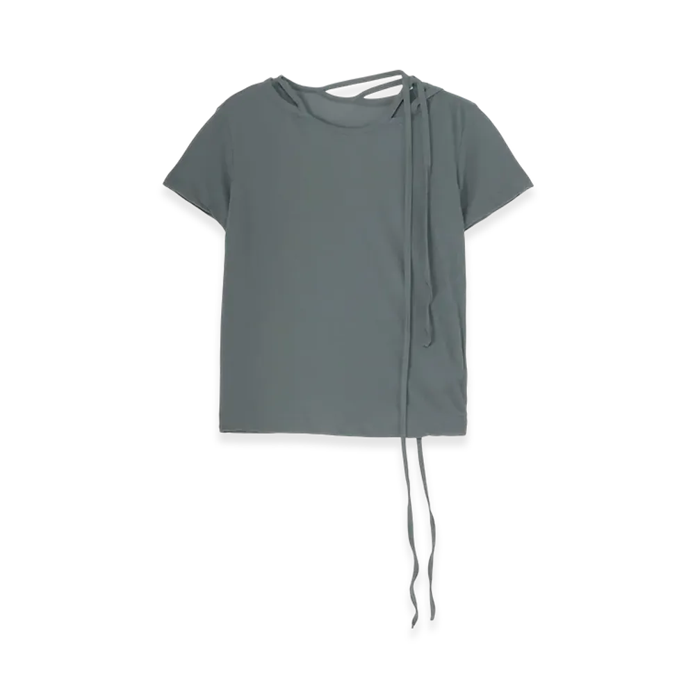 Yohji Yamamoto High Twisted Single Jersey R-Binder Short Slv T "Gray"