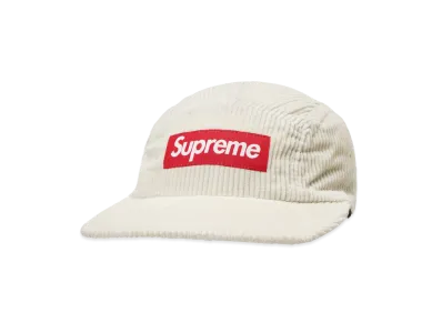 Supreme Corduroy Camp Cap "White" (24FW)