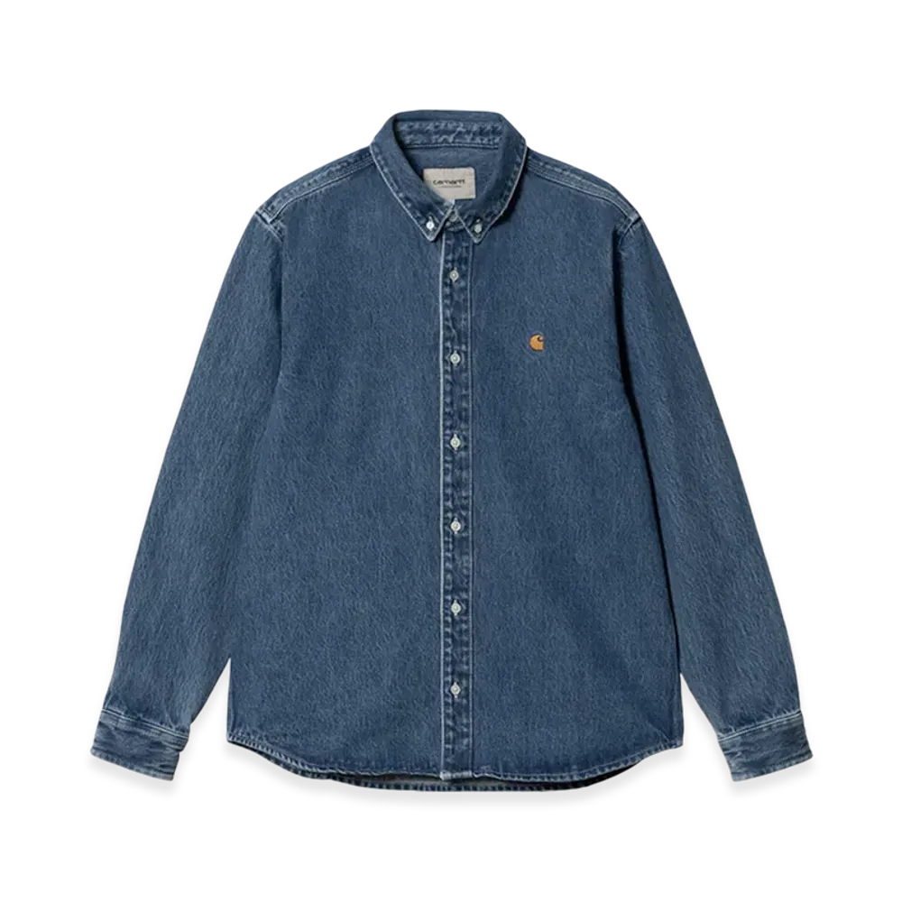 Carhartt WIP Weldon Shirt "Blue Heavy Stone Wash"