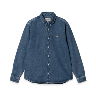 Carhartt WIP Weldon Shirt "Blue Heavy Stone Wash"