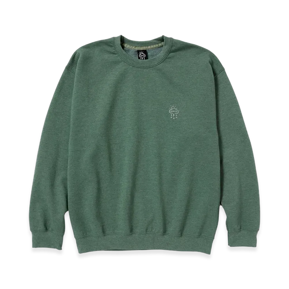 ALWAYTH Reflective logo Crewneck "Heather Green"