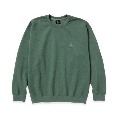 ALWAYTH Reflective logo Crewneck "Heather Green"