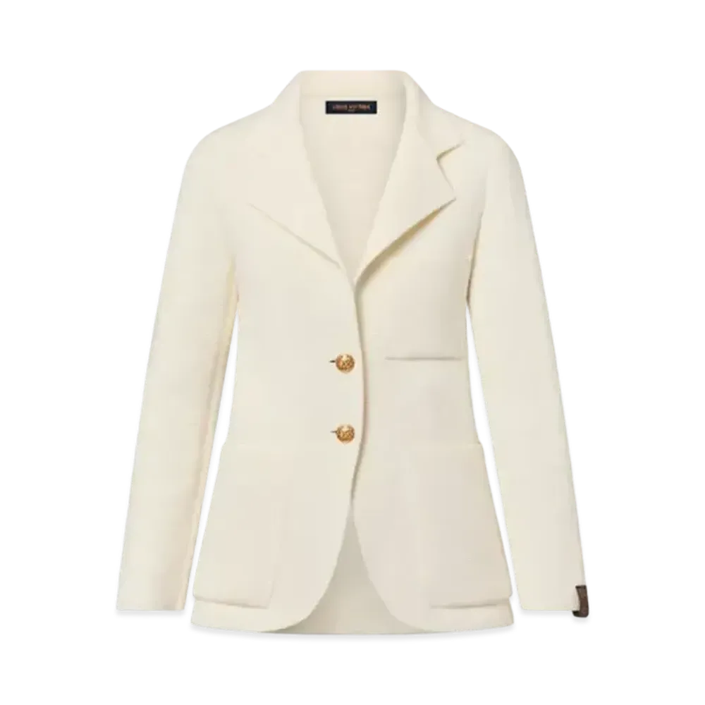 Louis Vuitton Compact Knit Preppy Blazer "Blanc"