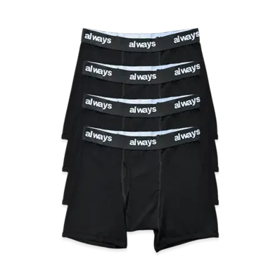 ALWAYTH 4Pack Cozy Cotton Briefs "Black"