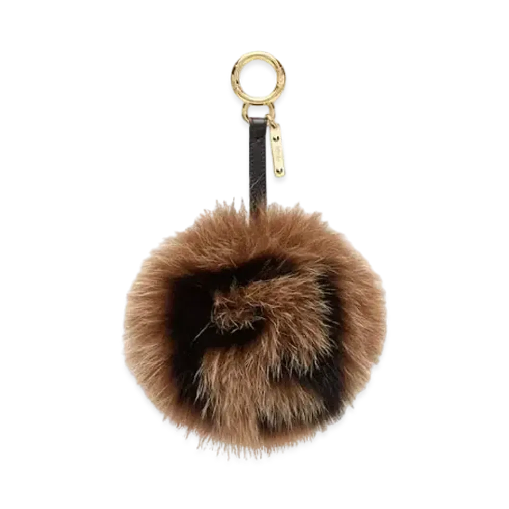 FENDI Pompon Charm Far Charm "Brown"