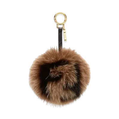 FENDI Pompon Charm Far Charm "Brown"