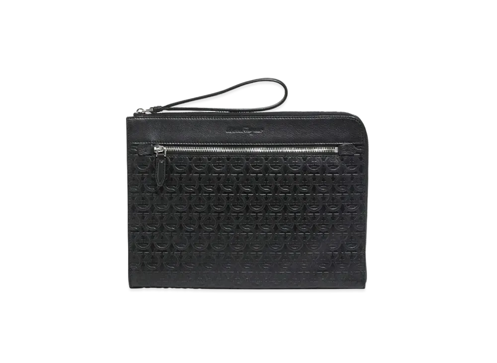 Salvatore Ferragamo Clutch Bag "Navy/Black"