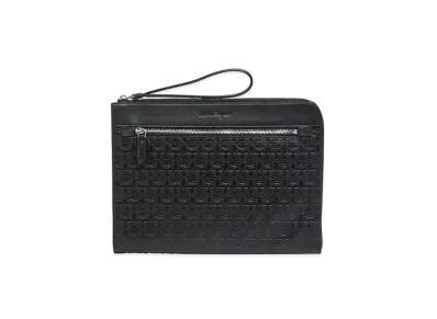 Salvatore Ferragamo Clutch Bag "Navy/Black"