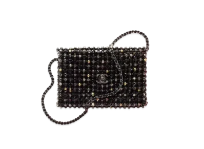 CHANEL Evening Bag Stras & Costume Pearl "Black/Ruthenium/Silver/Gold"