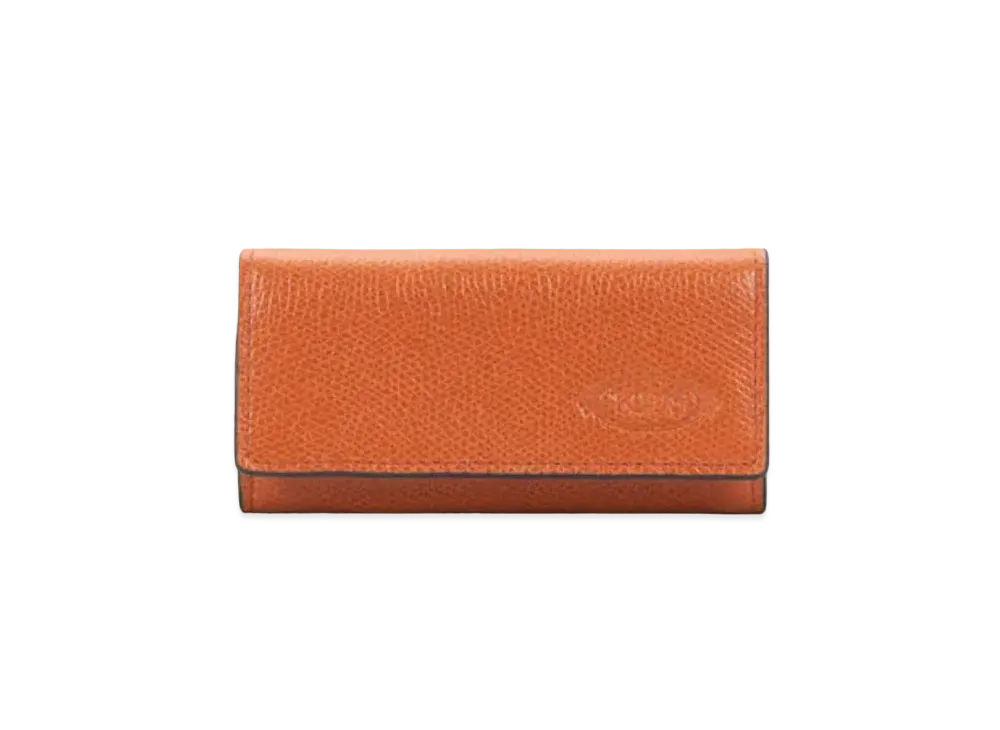 TOD'S Leather Key Holder "Orange/Blue"