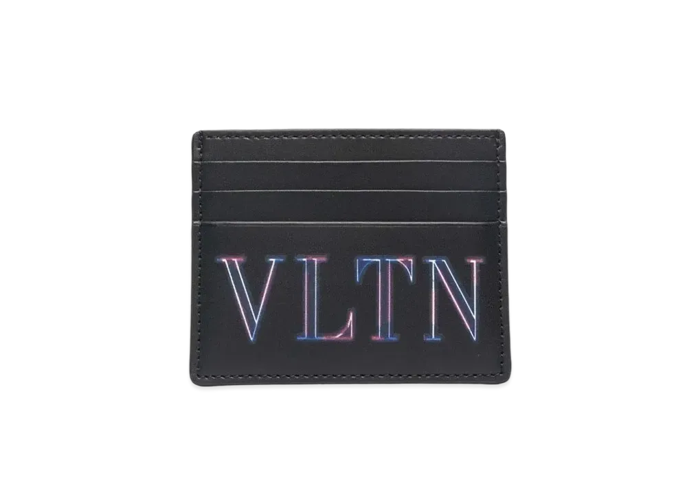 Valentino Neon VLTN Card Case "Black/Multicolor"