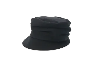 Yohji Yamamoto WOOL GABARDINE DRAPE CROCHET "Black"