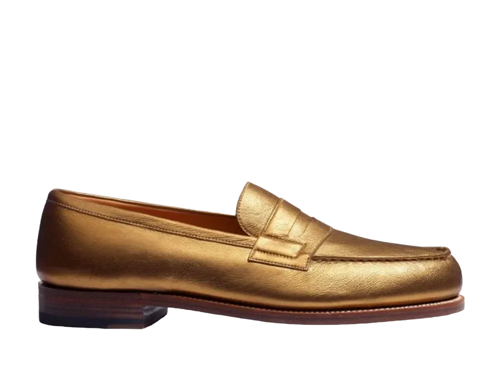 J.M.Weston Signature Loafer #180 D Grain Calf "Gold" 1541DJL1801F Single Leather Sole