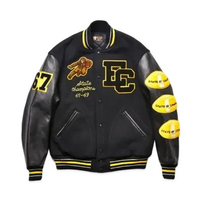 THE REAL McCOY'S Wool Varsity Jacket Everett Chiefs "Black"