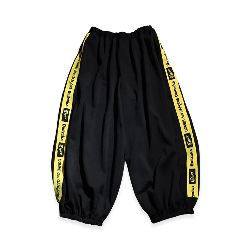 COMME des GARCONS x Onitsuka Tiger Polyester Jersey Pants "Black/Yellow"