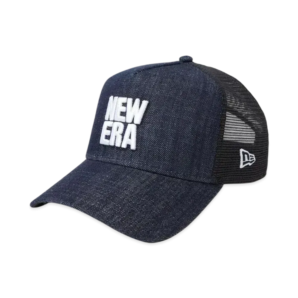 NEW ERA 9Forty A-Frame Tracker Denim Square New Era Logo "Indigo Denim"