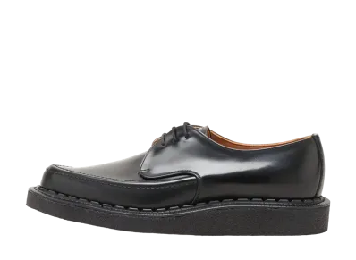 GEORGE COX Pintuck Diano Crepe Sole "Black" Collected Leather 15457-IV-040