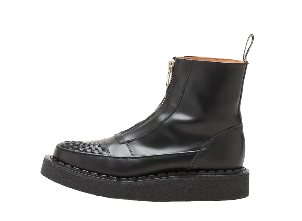 GEORGE COX Women's Skipton Zip Boot No.5 Sole "Black" Modified Leather 15459-VI-040