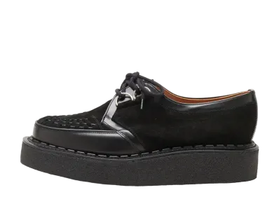 GEORGE COX Ghillie Skipton No.6 Sole "Black" Collected Leather Suede 15460-VI-615