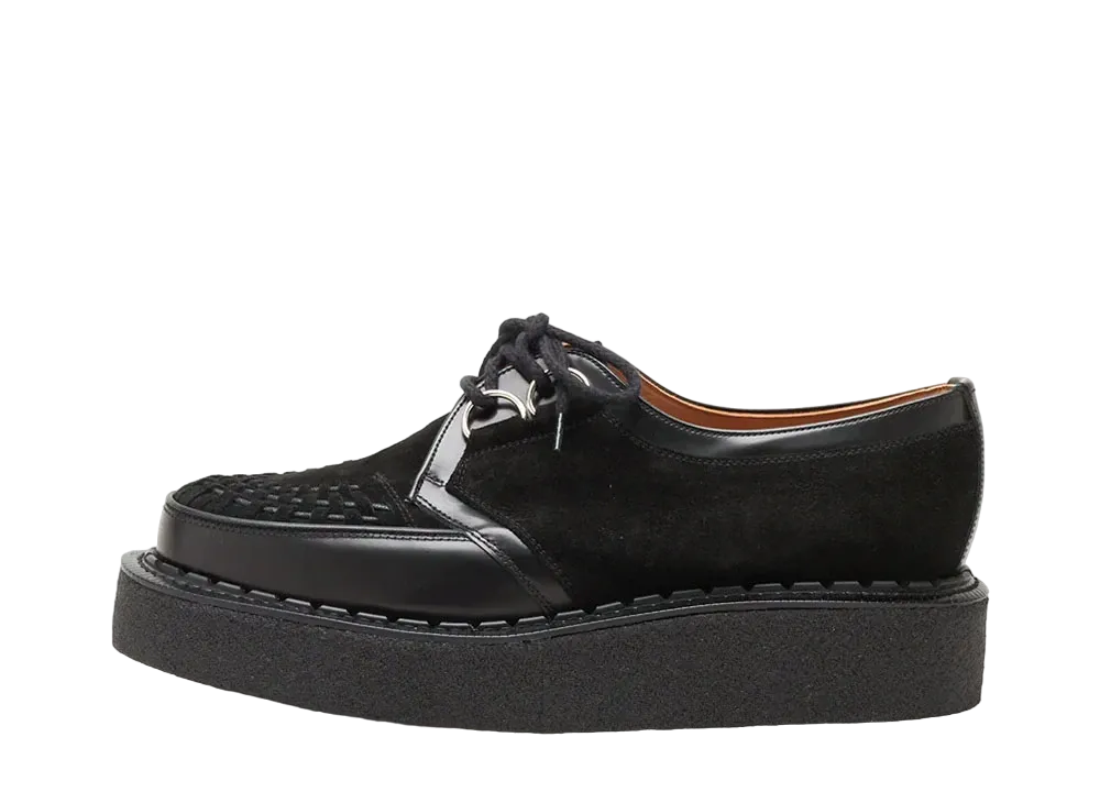 GEORGE COX Women's Skipton No.6 Sole "Black" Suede Collected Leather 15460-VI-615